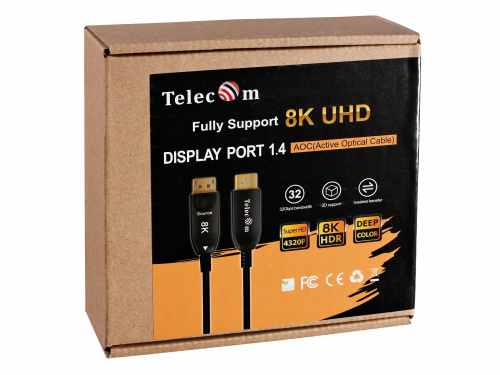 Активный оптический кабель Telecom DP1.4 8K@60Hz 50м <TCG2130-50M> фото 3