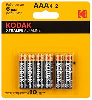 Элемент питания KODAK XTRALIFE LR03 4+2BL (72/288) (Б0064291)