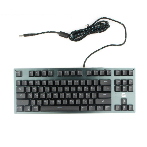 Клавиатура проводная механическая игровая Gembird KB-G540L, USB, мет, переключатели Outemu Blue, 87 кл,20 реж.подсв, черная фото 5