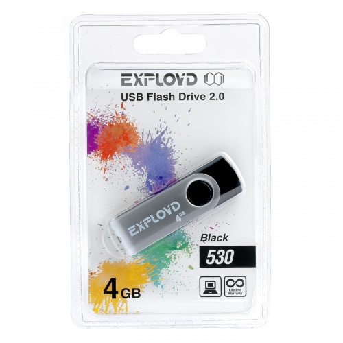 Флеш-накопитель USB  4GB  Exployd  530  чёрный (EX004GB530-B) фото 8