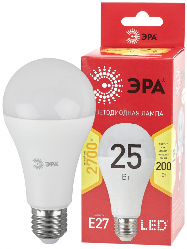Лампа светодиодная ЭРА RED LINE LED A65-25W-827-E27 R Е27 / E27 25 Вт груша теплый белый свет (10/100/1200) (Б0048009)