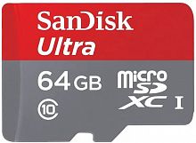 Карта памяти MicroSD  64GB  SanDisk Class 10 Ultra UHS-I  (120 Mb/s) без адаптера (SDSQUA4-064G-GN6MN)