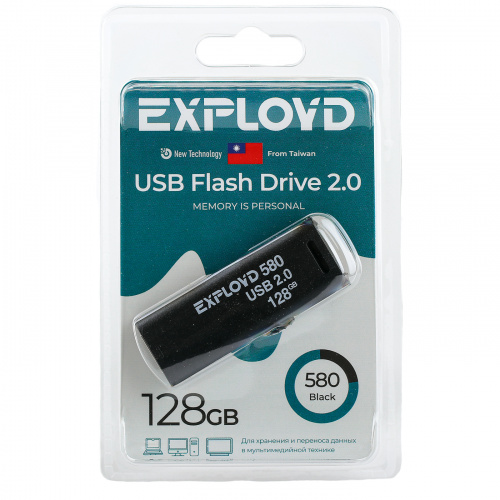 Флеш-накопитель USB  128GB  Exployd  580  чёрный (EX-128GB-580-Black) фото 5