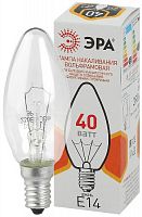 Лампа ЭРА накаливания B36 40Вт Е14 / E14 230В свечка прозрачная цветная упаковка (1/100) (Б0039127)