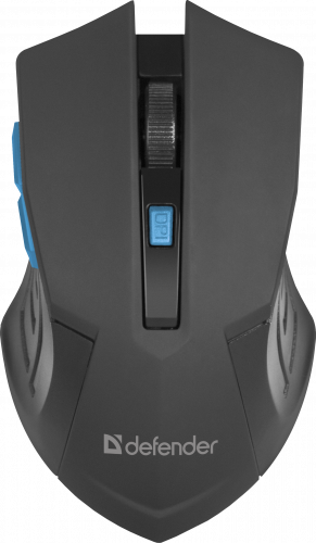 Беспроводная мышь DEFENDER Accura MM-275, 6 кнопок, 800-1600 dpi, USB, синий(140) (52275) фото 4