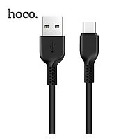 Кабель USB - Type-C HOCO X20, 2.0м, круглый, 3.0A, силикон, цвет: чёрный(1/30/300) (6957531068907)