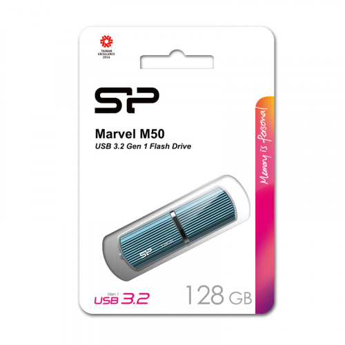 яUSB 3.0  128GB  Silicon Power  Marvel M50  голубой фото 9