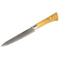Нож с пластиковой рукояткой под дерево FORESTA универсальный 12,6 см (1/12/72) (103563)