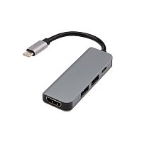 Разветвитель USB Type-C на 4 порта: 1xHDMI/2xUSB/1xType-C PD REXANT (1/1) (18-4151)