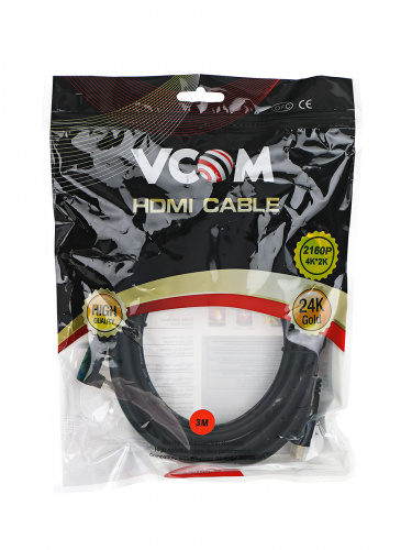 Кабель HDMI<=>HDMI-угловой коннектор 90град  3м, 2.0V VCOM <CG523-3M> (1/40) фото 3