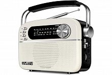 Радиоприёмник SVEN АС SRP-505 (3 Вт,Bluetooth, FM/AM/SW, USB, microSD, AUX,  встроенный аккумулятор), белый (1/24) (SV-020439)