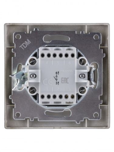 Выключатель 1 кл. 10А бронза , с/у, "Лама" (10/120) TDM (SQ1815-0701) фото 3