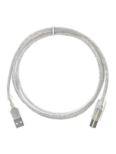 Кабель TELECOM USB2.0  AM - BM, прозрачная изоляция, 1.5 м. (1/300) (TUS6995-1.5M) фото 3
