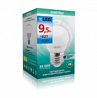 Лампа светодиодная SMARTBUY G45 9,5Вт 6000K E27 (глоб, холодный свет) (1/10) (SBL-G45-9_5-60K-E27)