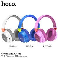 Наушники полноразмерные HOCO W43 Adventure, Bluetooth, 250 мАч, синий (1/32) (6931474794642)