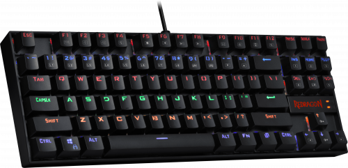 Клавиатура проводная механическая игровая REDRAGON Kumara, USB, Rainbow, Full Anti-Ghosting, черная (1/10) (74882) фото 4