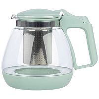 Чайник заварочный MENTOLO, 1,1 л, из жаропрочного стекла с фильтром из нерж стали (1/36) (009370)