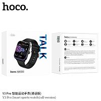 Смарт- часы HOCO Y3 Pro, 1.95, пластик, bluetooth 5.1, IP68, 350mAh, цвет: чёрный (1/50) (6942007604826)