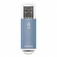 Флеш-накопитель USB  4GB  Smart Buy  V-Cut  синий (SB4GBVC-B)