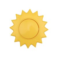 Выключатель одноклавишный KRANZ HAPPY Солнце с/у, желтый (1/168)