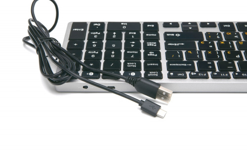 Клавиатура беспроводная GEMBIRD KBW-2, Bluetooth, 4 устройства,106 кл., ножничный механизм, бесшумная, серая фото 4