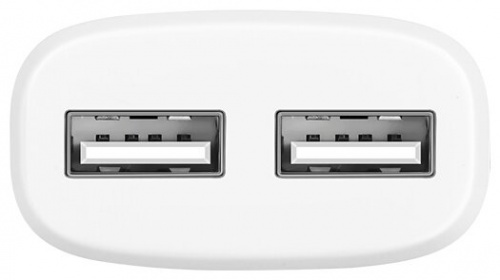 Блок питания сетевой 2 USB HOCO C12, 2400mA, пластик, цвет: белый (1/10/100) (6957531047759) фото 5