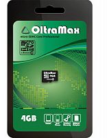 Карта памяти MicroSD  4GB  OltraMax Class  4 без адаптера (OM004GCSDHC4-W/A-AD)