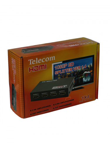 Разветвитель HDMI 1=>4 , каскадируемый , 1.4v+3D Telecom <TTS5020>  (1/50) фото 3