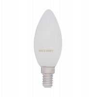 Лампа светодиодная REXANT филаментная Свеча CN35 9,5 Вт 915 Лм 2700K E14 матовая колба (10/100) (604-095)