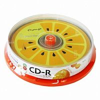 Диск Smartbuy CD-R 80min 52x Fresh-Orange CB-25 (250) (SB000089)